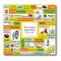 Healthy Snacks Words Plus Rectangle (5 1/4"x5 1/2")